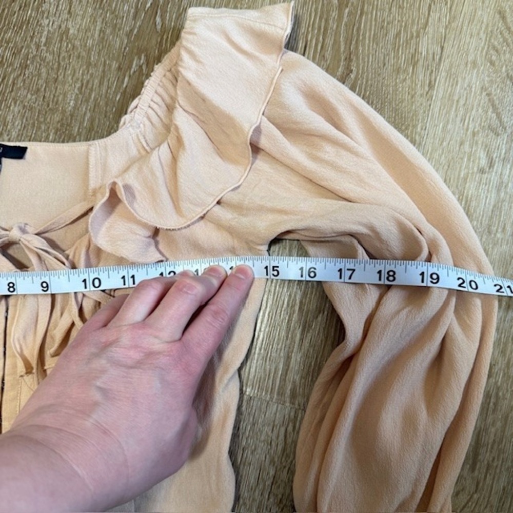 VTG Coquette Balletcore Y2K Babydoll Milkmaid Top Small Puff Long Sleeve - Picture 7 of 13